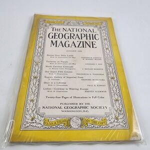 National‎ Geographic Magazine August 1941 No Insert